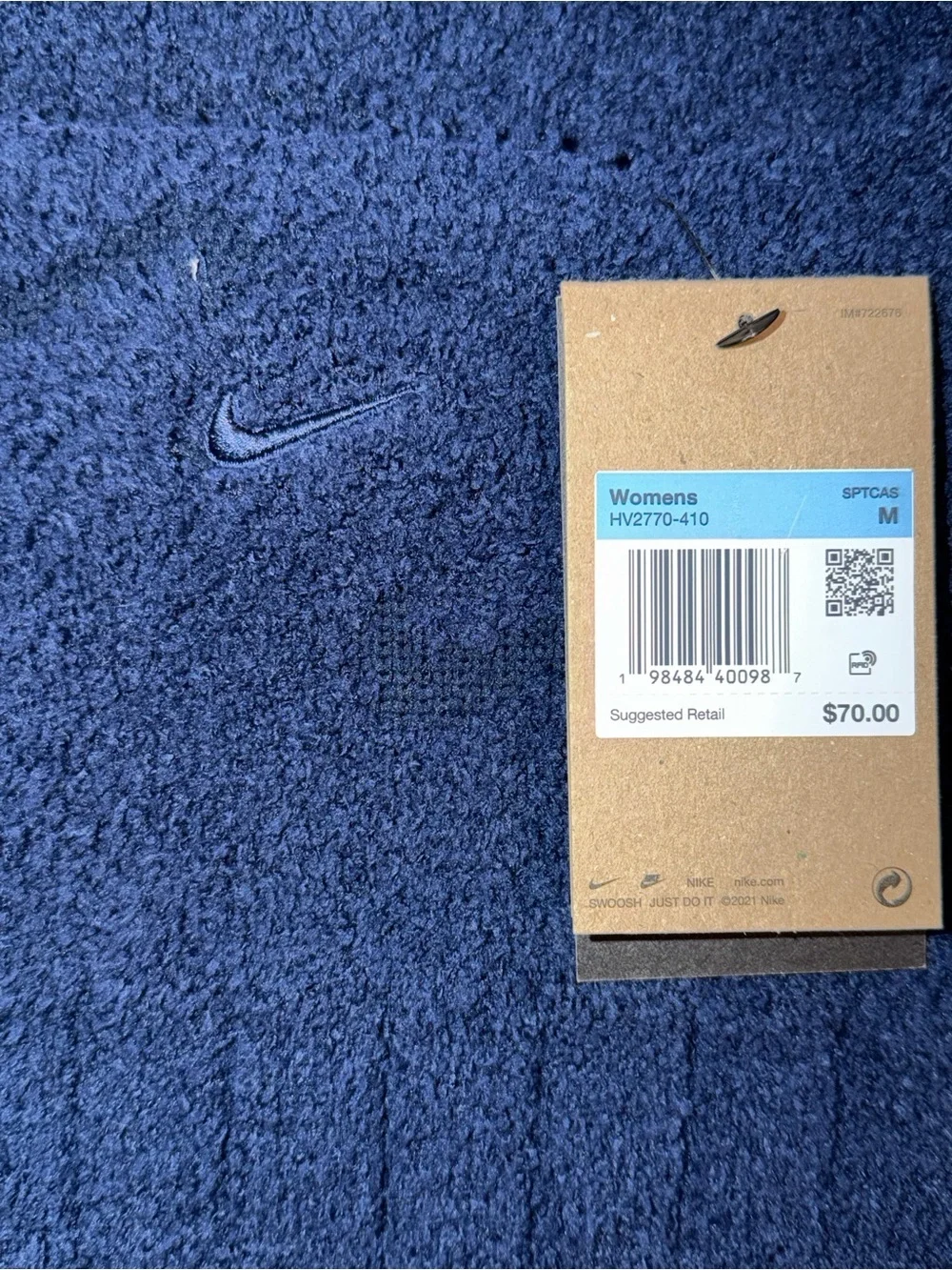 Nike Plush Knit Cropped Short Sleeve Top